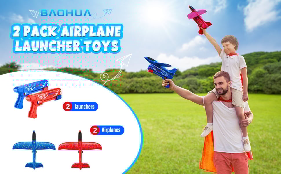  2 Pack Airplane Launcher Toys for Boys 