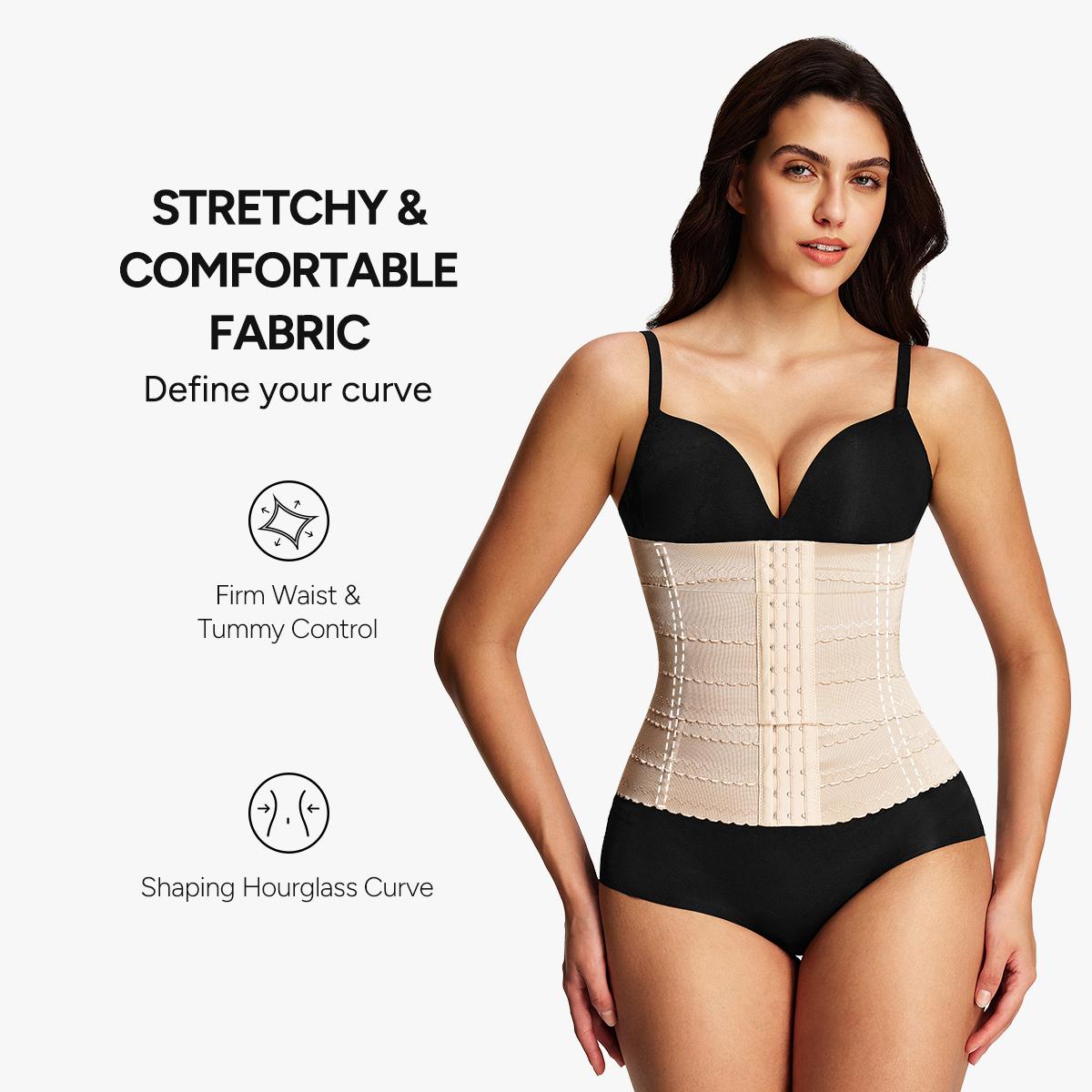 [MAX] Nebility Women's 2-Piece Sports Shapewear Set - Adjustable Waist Cincher & Breathable Sports Belt, Comfort Compression Activewear Basic Minimalist SpringStatements