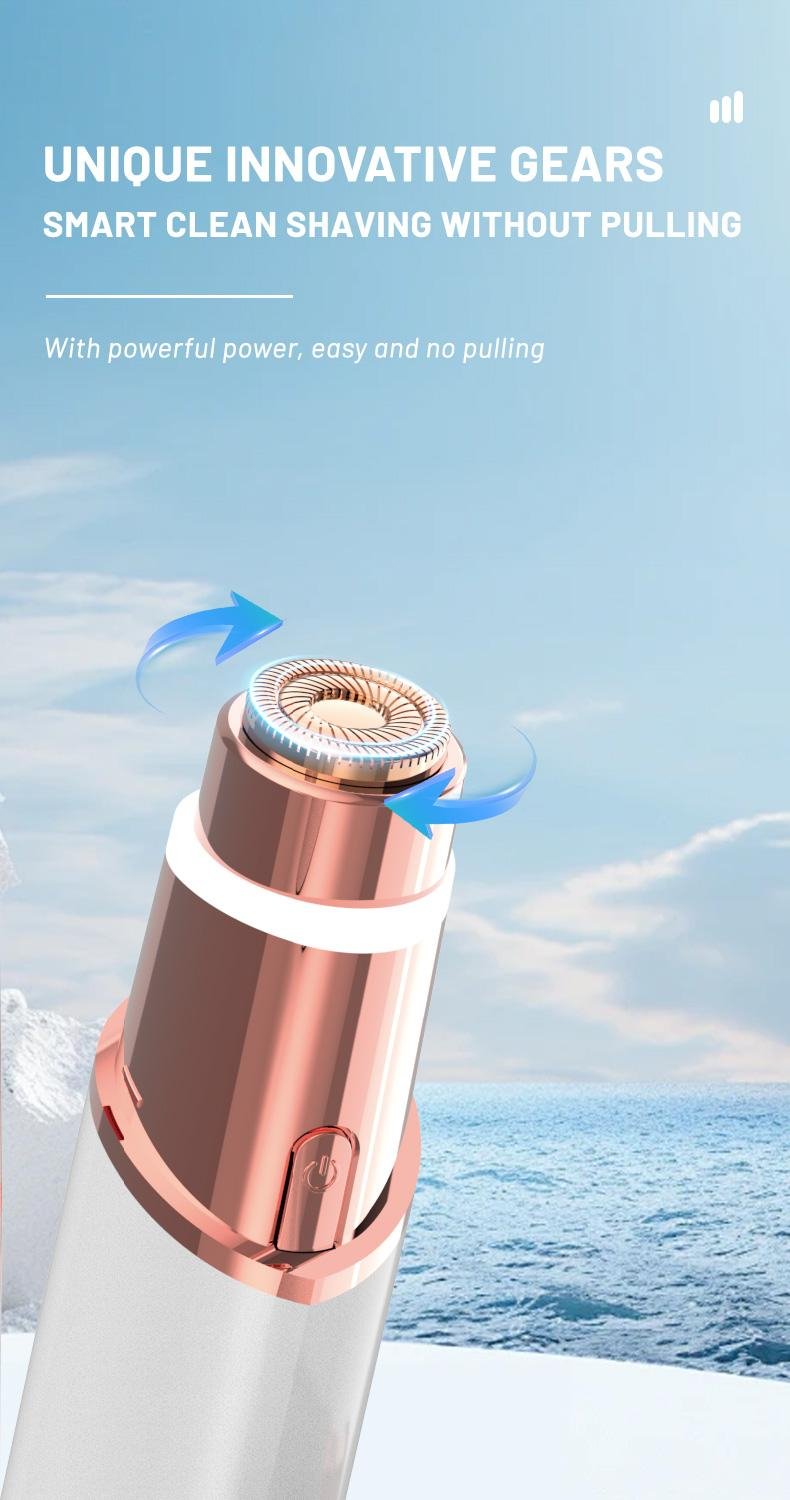 Precision facial hair remover close-up