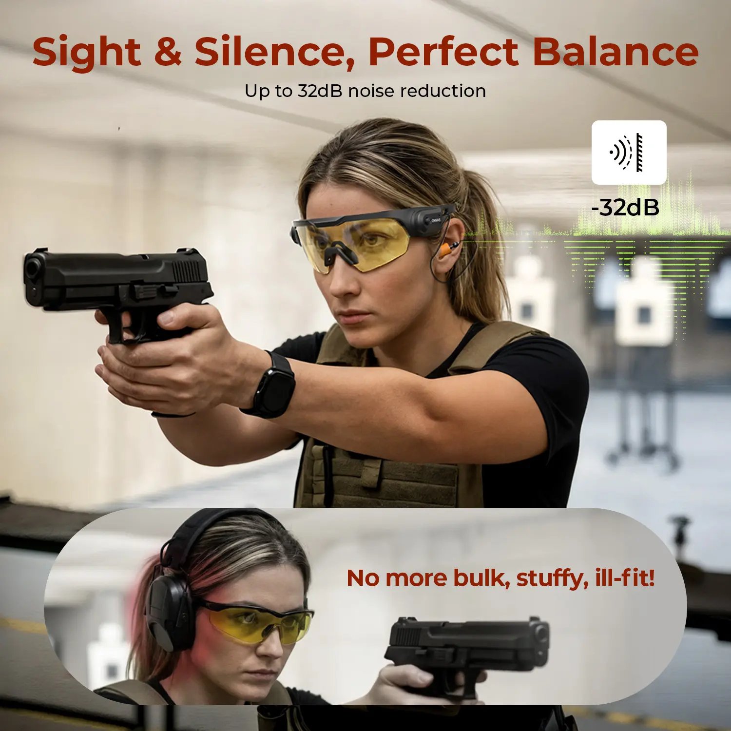 Safety goggles used for shooting and outdoor work