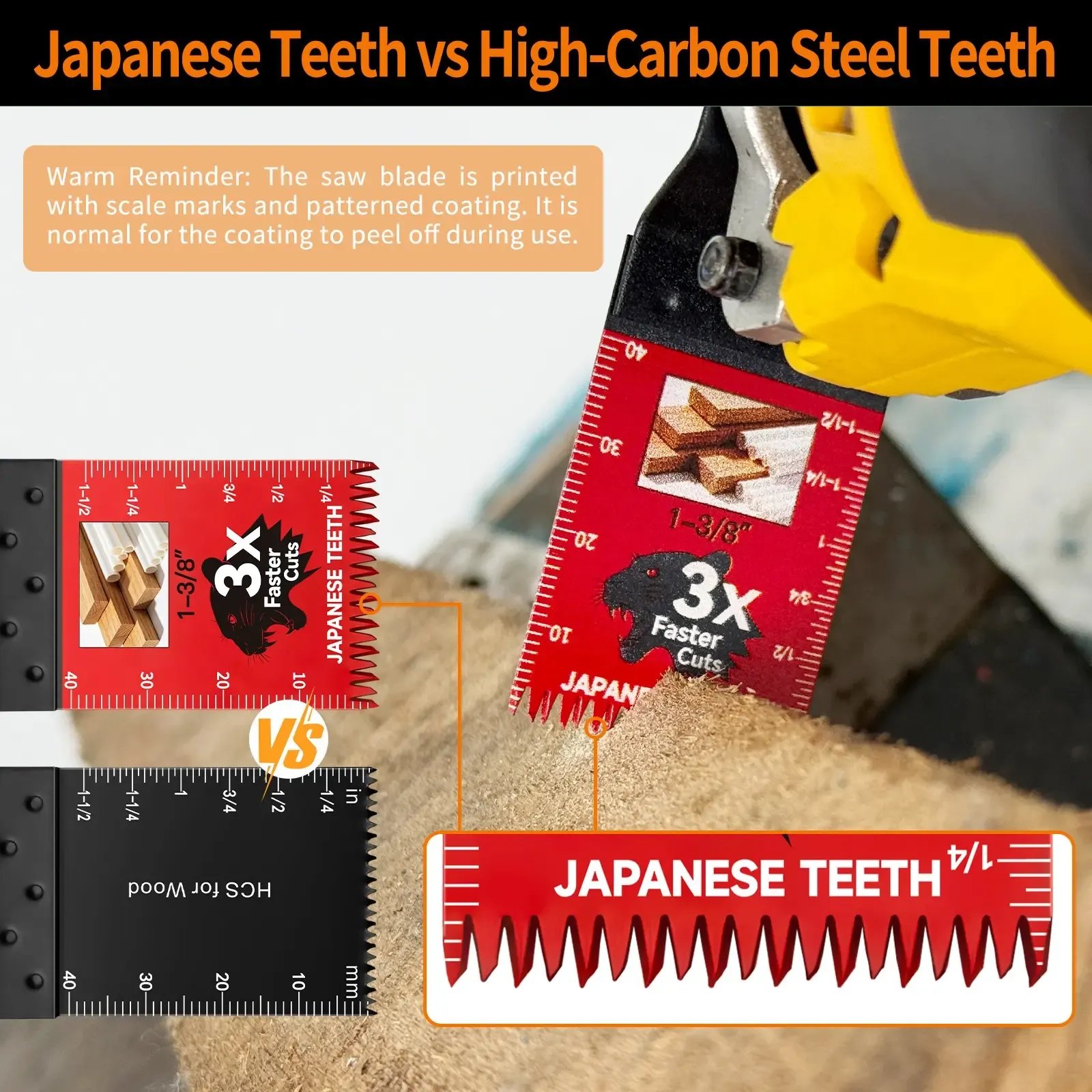 High carbon steel multitool blade