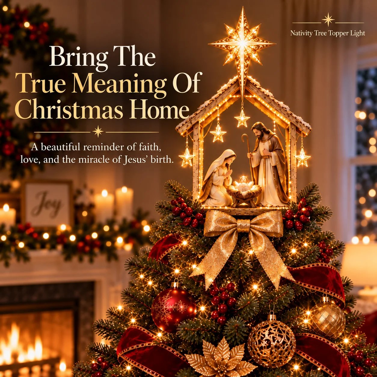 Bethlehem Star Nativity Tree Topper