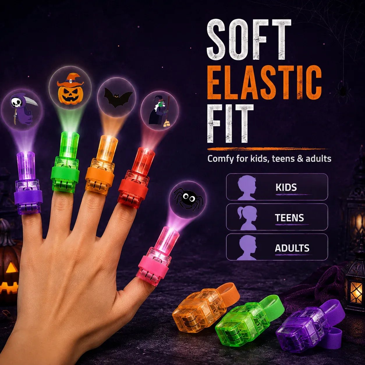 Halloween Pattern Finger Projector Lights
