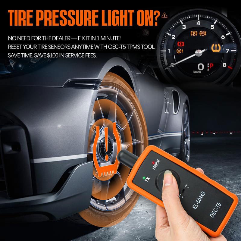 EL-50448 TPMS Relearn Tool for GM Tire Sensor TPMS Reset Tool Tire Pressure Monitor system Activation Tool OEC-T5 for GM Buick/Chevy/Cadillac Series Vehicles 2023 Edition