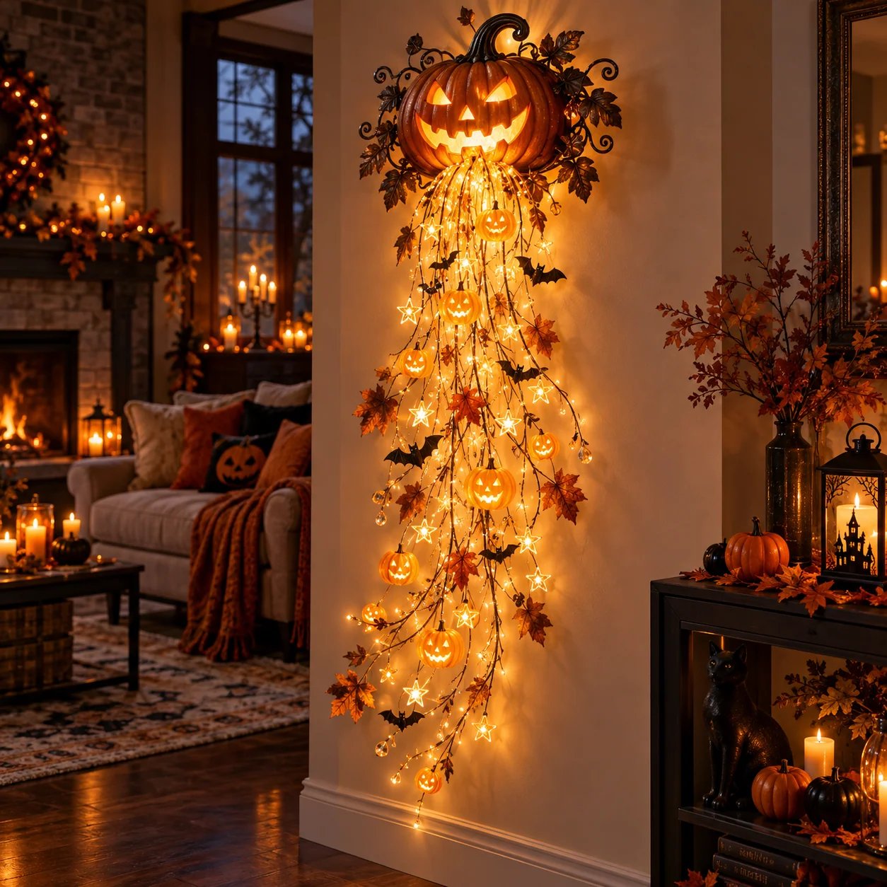 Haunted Pumpkin Glow Cascade