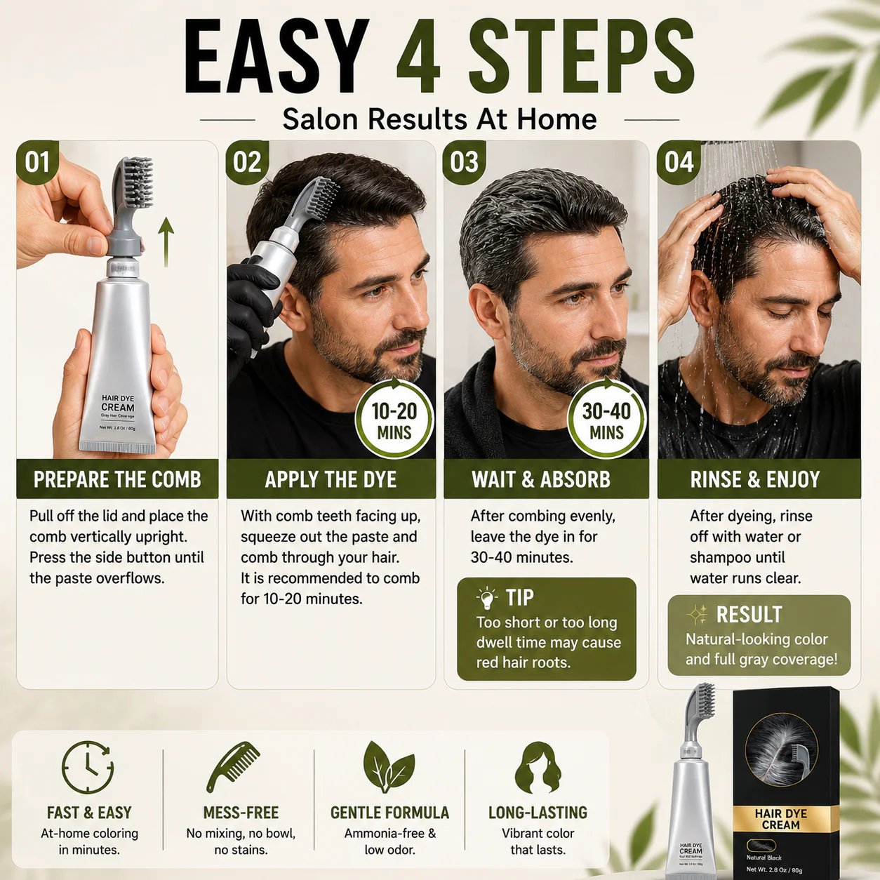 Gentle ammonia free hair dye formula Gentle ammonia free hair dye formula