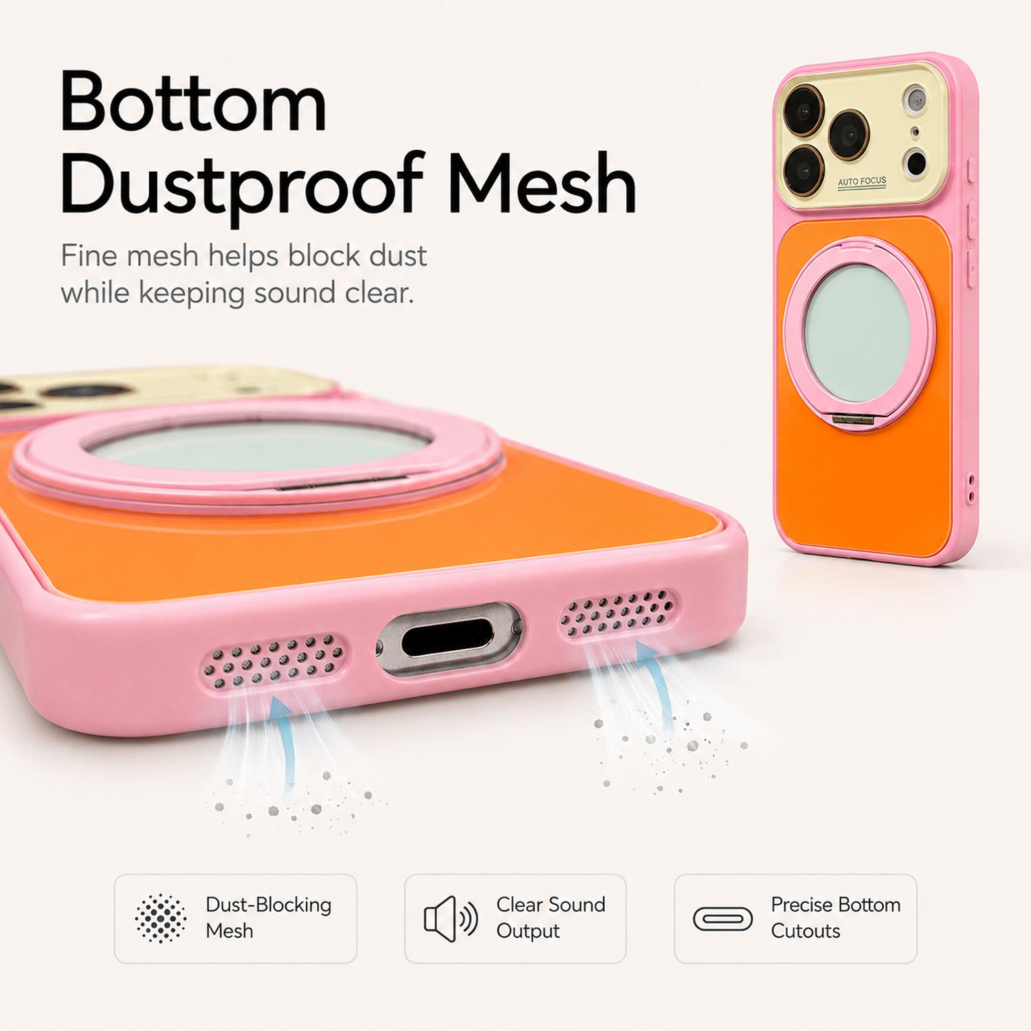 Dopamine Colors Magnetic Case for iPhone 17 16 15 14 Pro Max, with 360° Rotating Ring Stand, Colorblock Glossy Shockproof Cover with Full Camera Protection, Wireless Charging Compatible with MagSafe, Best Gift for Women Girls Dopamine Colors Magnetic Case for iPhone 17 16 15 14 Pro Max, with 360° Rotating Ring Stand, Colorblock Glossy Shockproof Cover with Full Camera Protection, Wireless Charging Compatible with MagSafe, Best Gift for Women Girls
