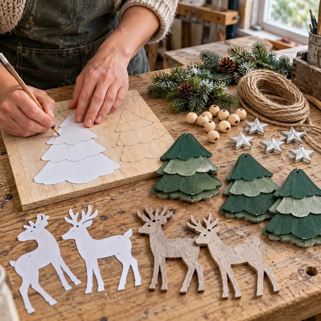 Christmas woodland garland home decoration