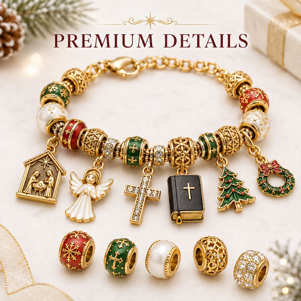 Christian Christmas charms and bracelet beads