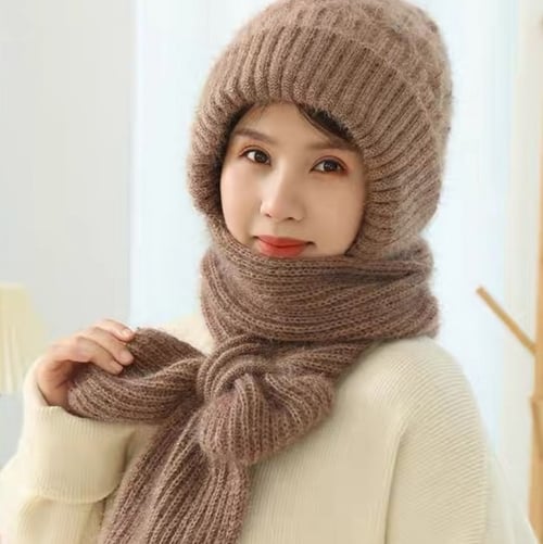 Knitted Hooded Scarf