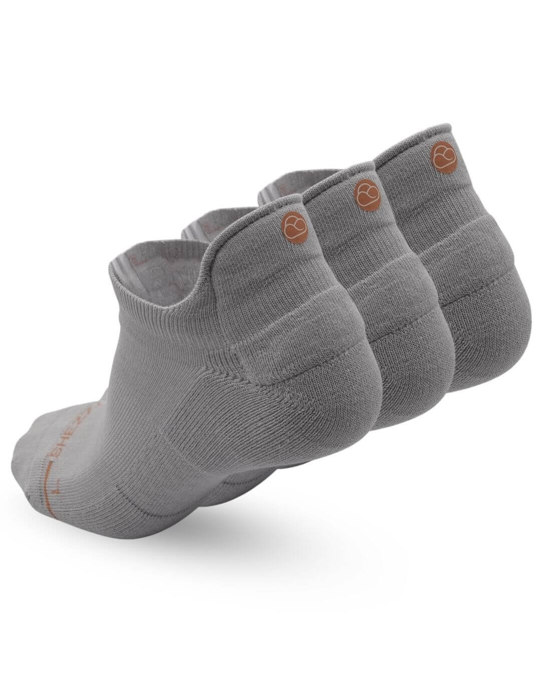 Grey padded ankle socks bundle