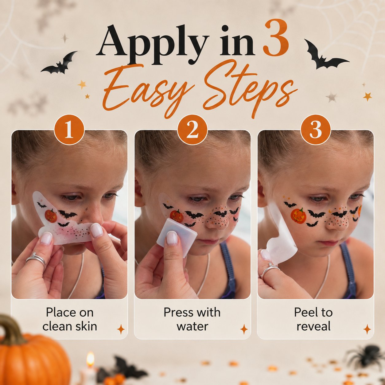 Temporary Freckle Face Tattoos – 6 Themed Styles – detail 6
