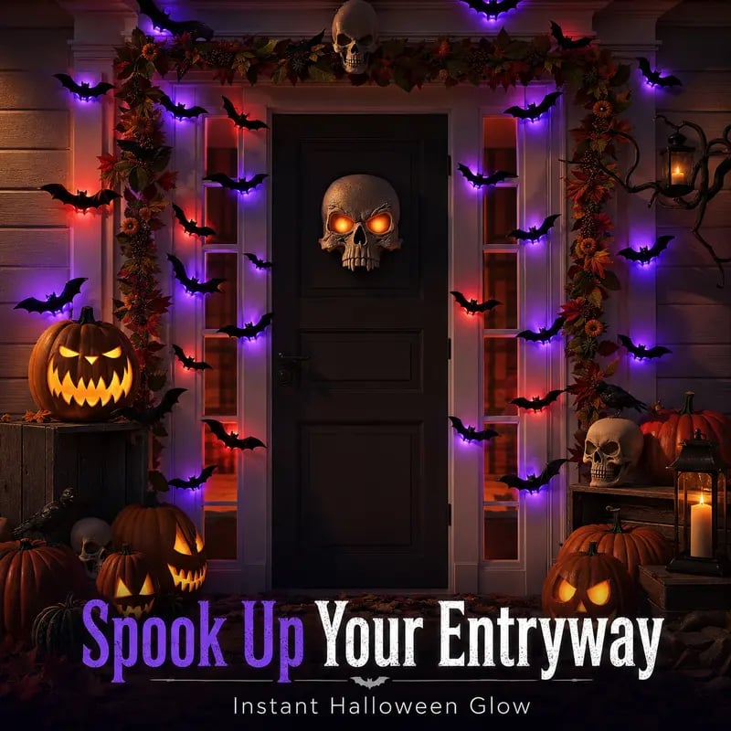 Bendable three-dimensional Halloween bat wings