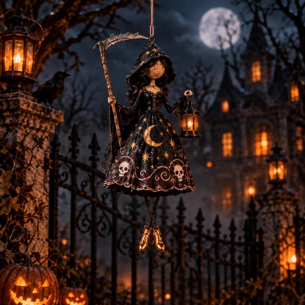 Reaper Lady hanging Halloween decoration