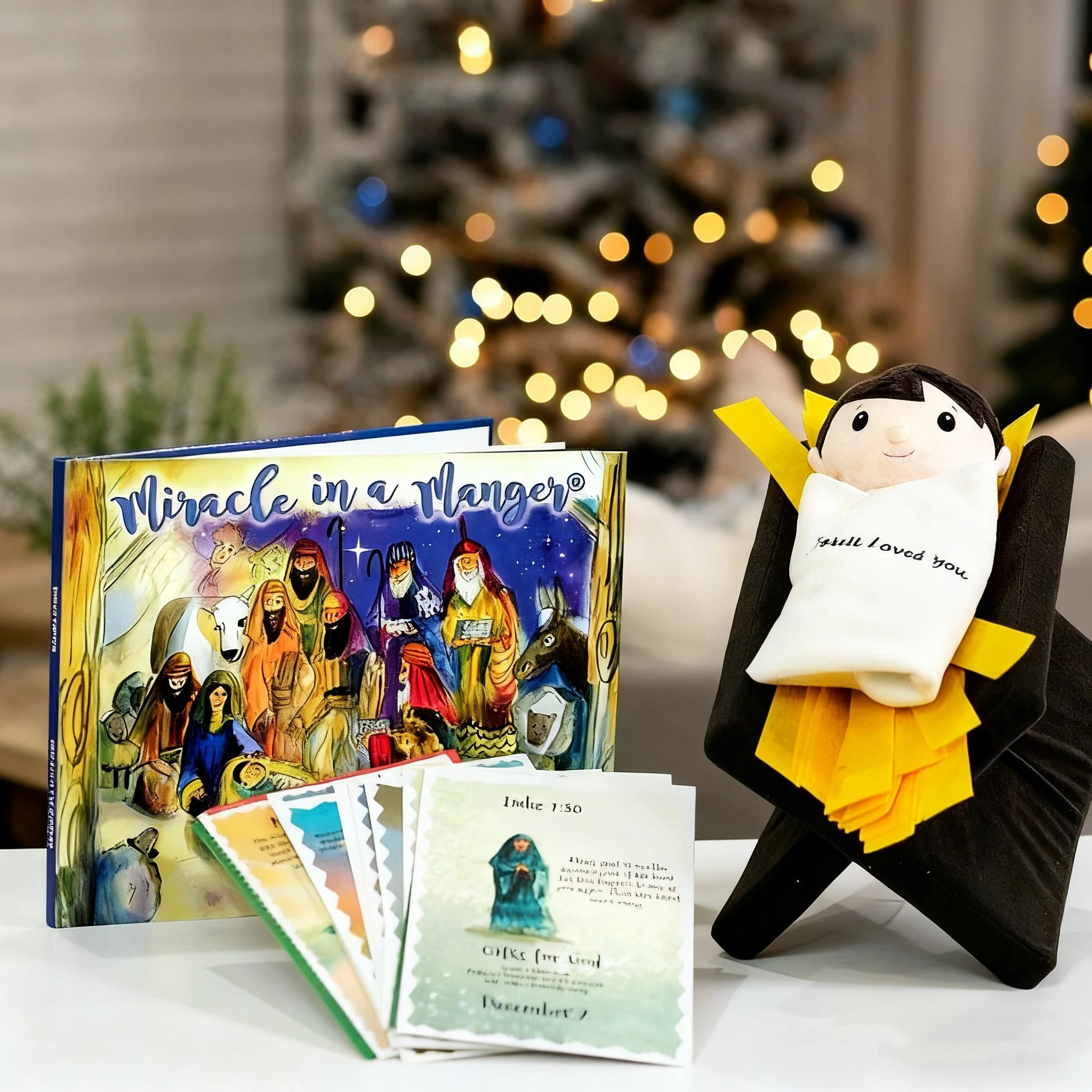 Miracle In A Manger Gift Set Plush Toy Book and Activity Cards