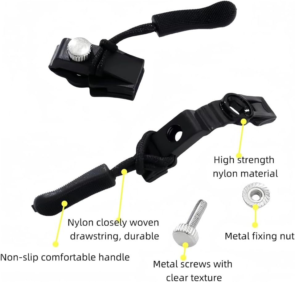 Close view of plated metal zipper repairer