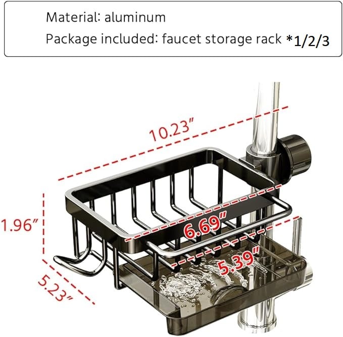 faucet sponge holder specifications
