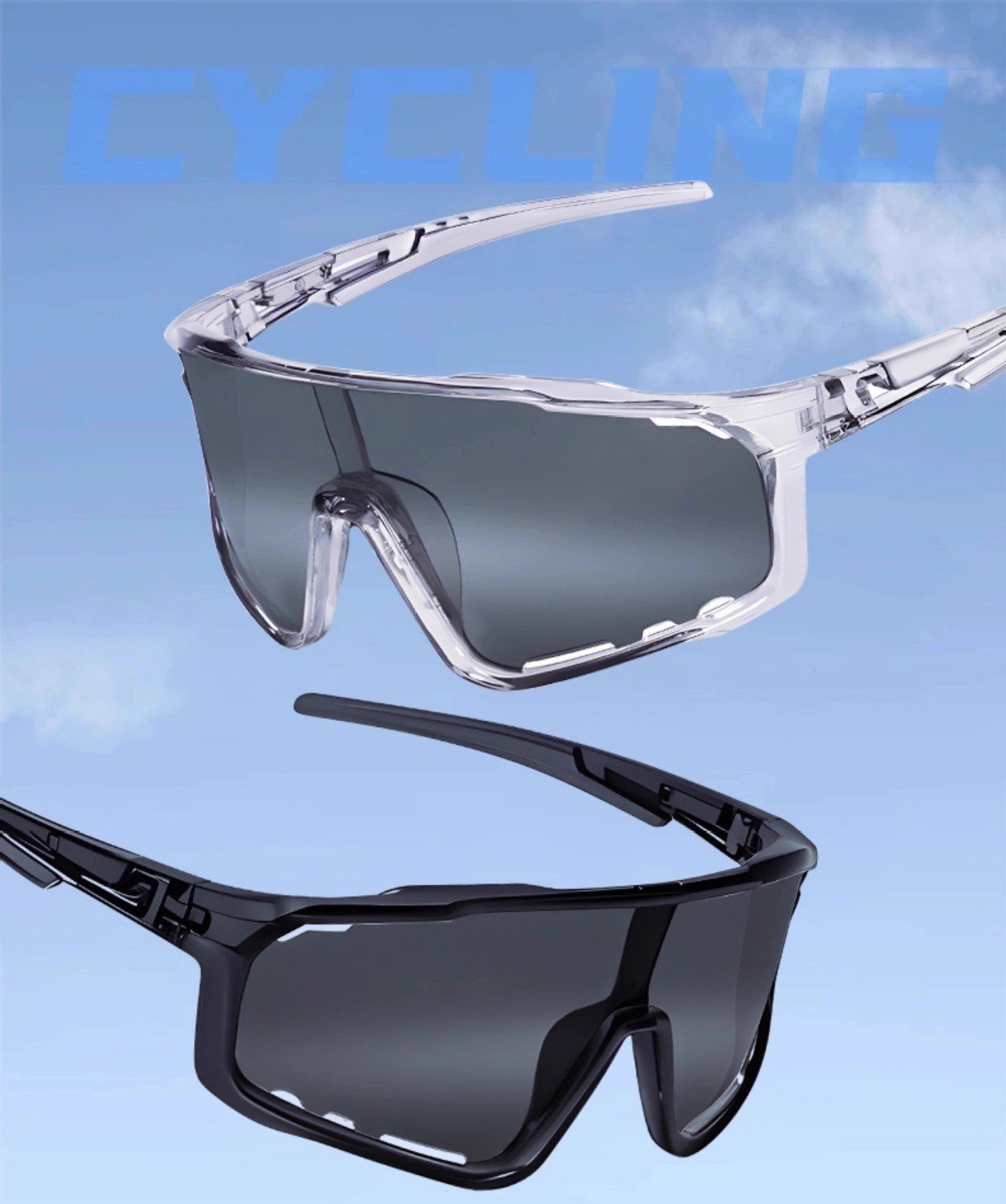 Photochromic sports sunglasses product display
