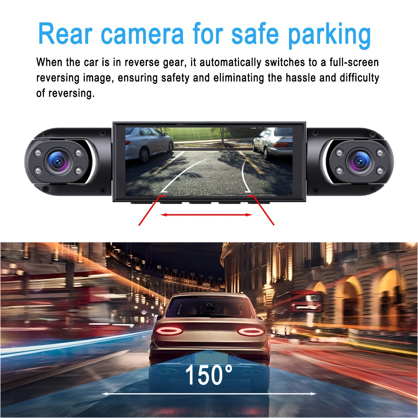 4 channel dash camera product display