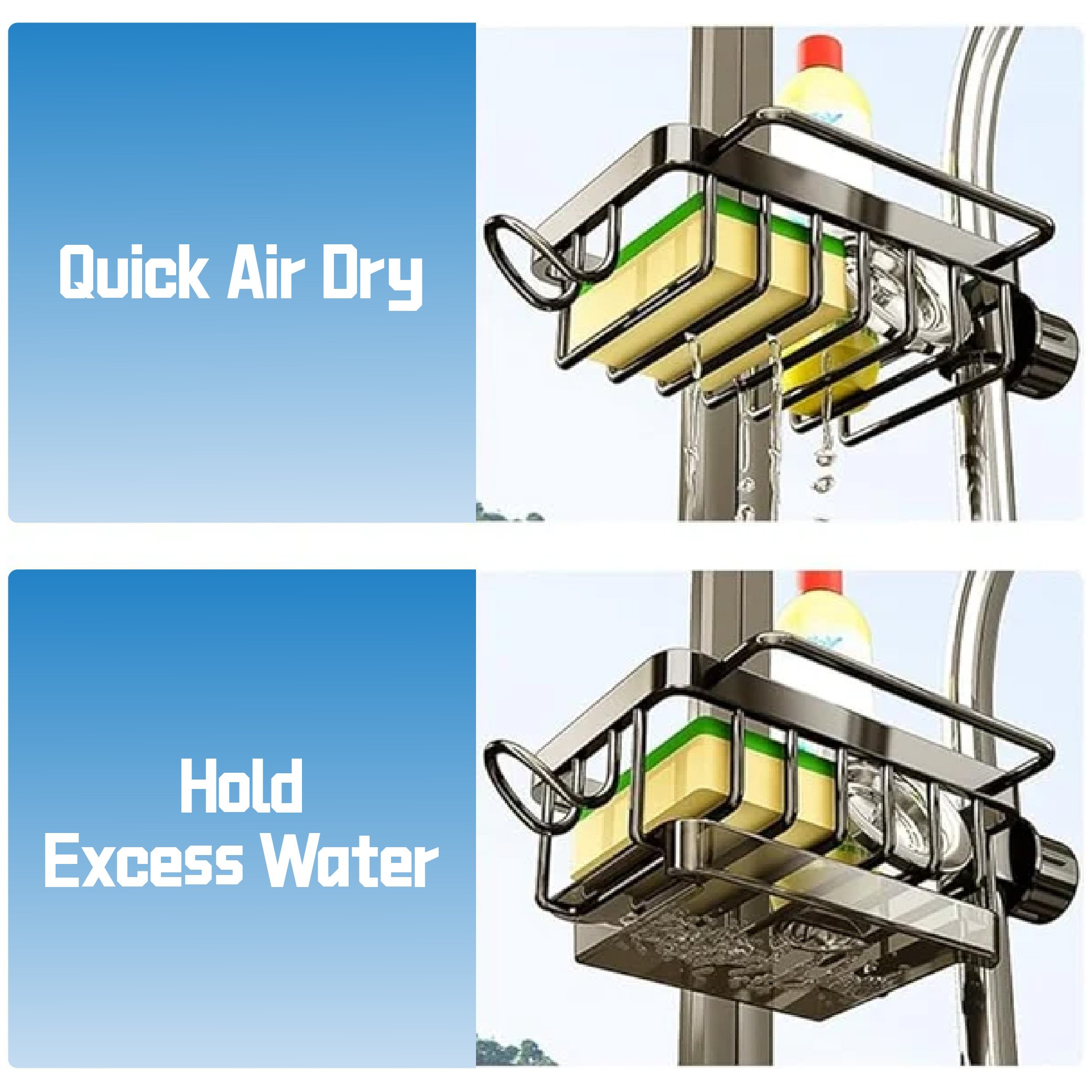 fast drain sponge holder