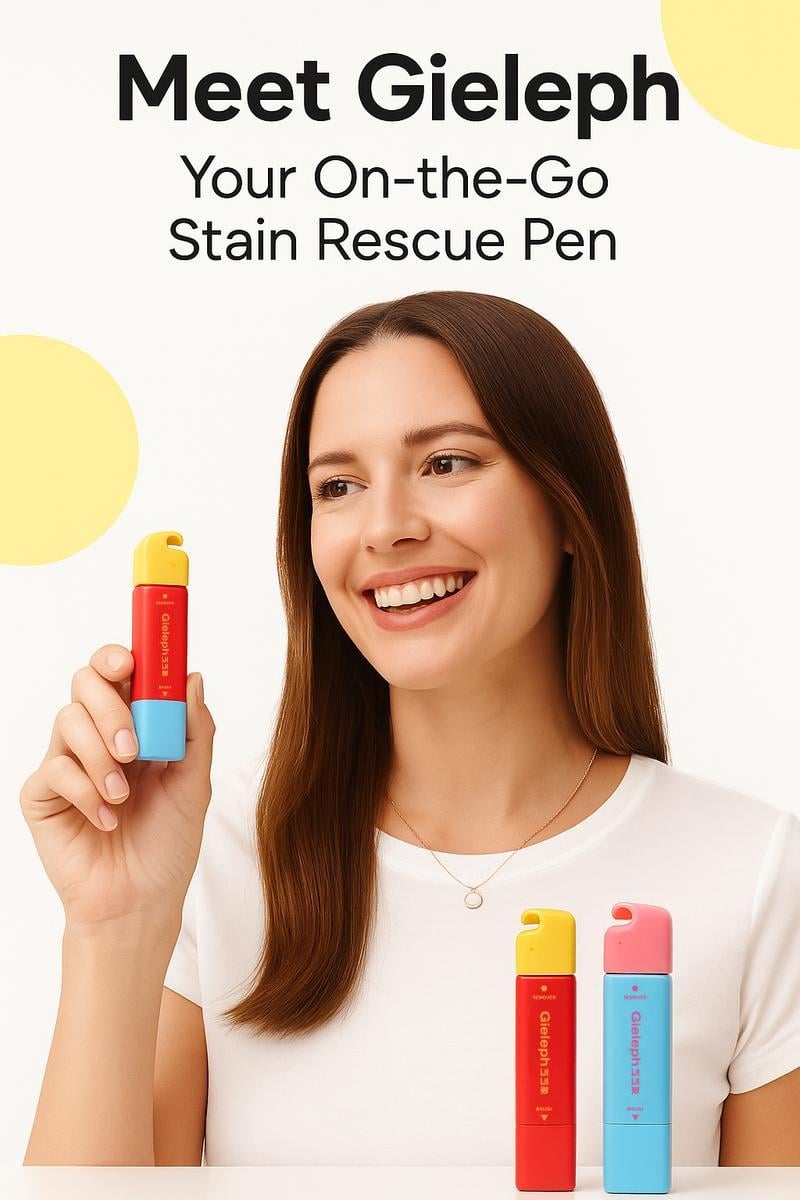 Gieleph Instant Stain Remover Pen for Clothes Fabric Shoes & Bags Portable Dual-Head Stain Eraser Pen Quick Dry Cleaning Pen for Coffee Oil Makeup & Food Stains On-the-Go Fabric Cleaner Instant Spot Cleaner Laundry & Travel Essential Household