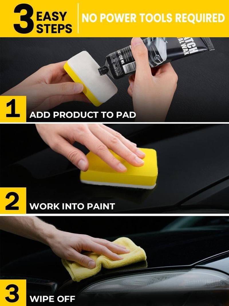 NUAN Premium Car Scratch Removal Wax, 2025 Scratch Repair Paste Kit for Vehicles, Includes Wipe & Sponge