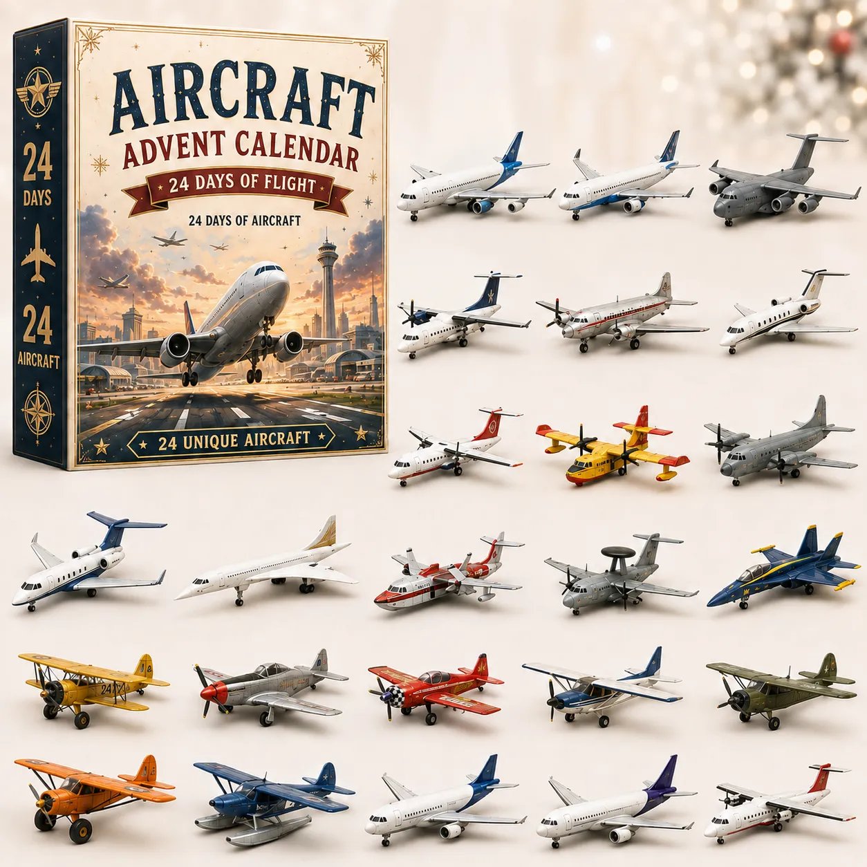 2026 aircraft advent calendar with miniature planes