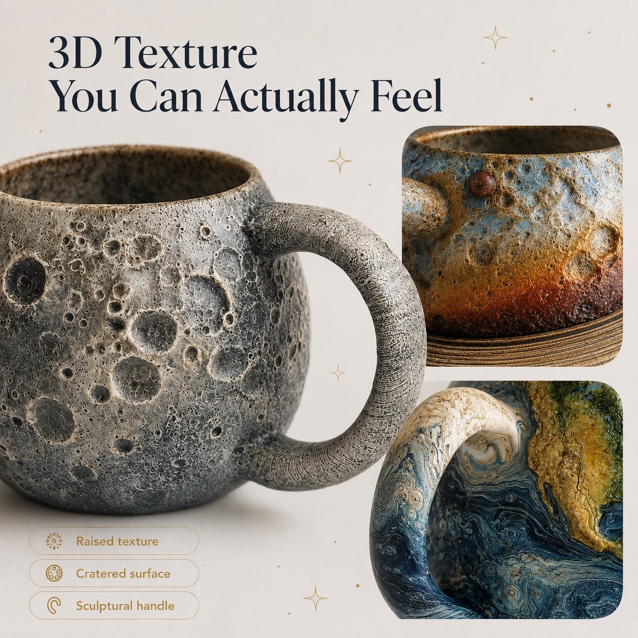 3D planetary texture close-up