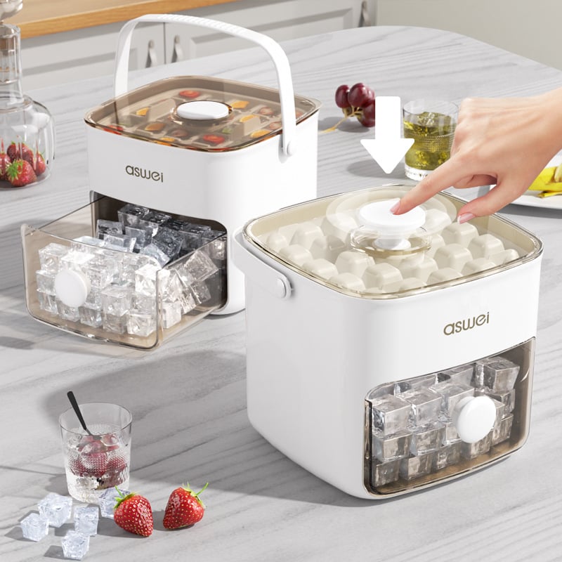 Press-type ice tray release system