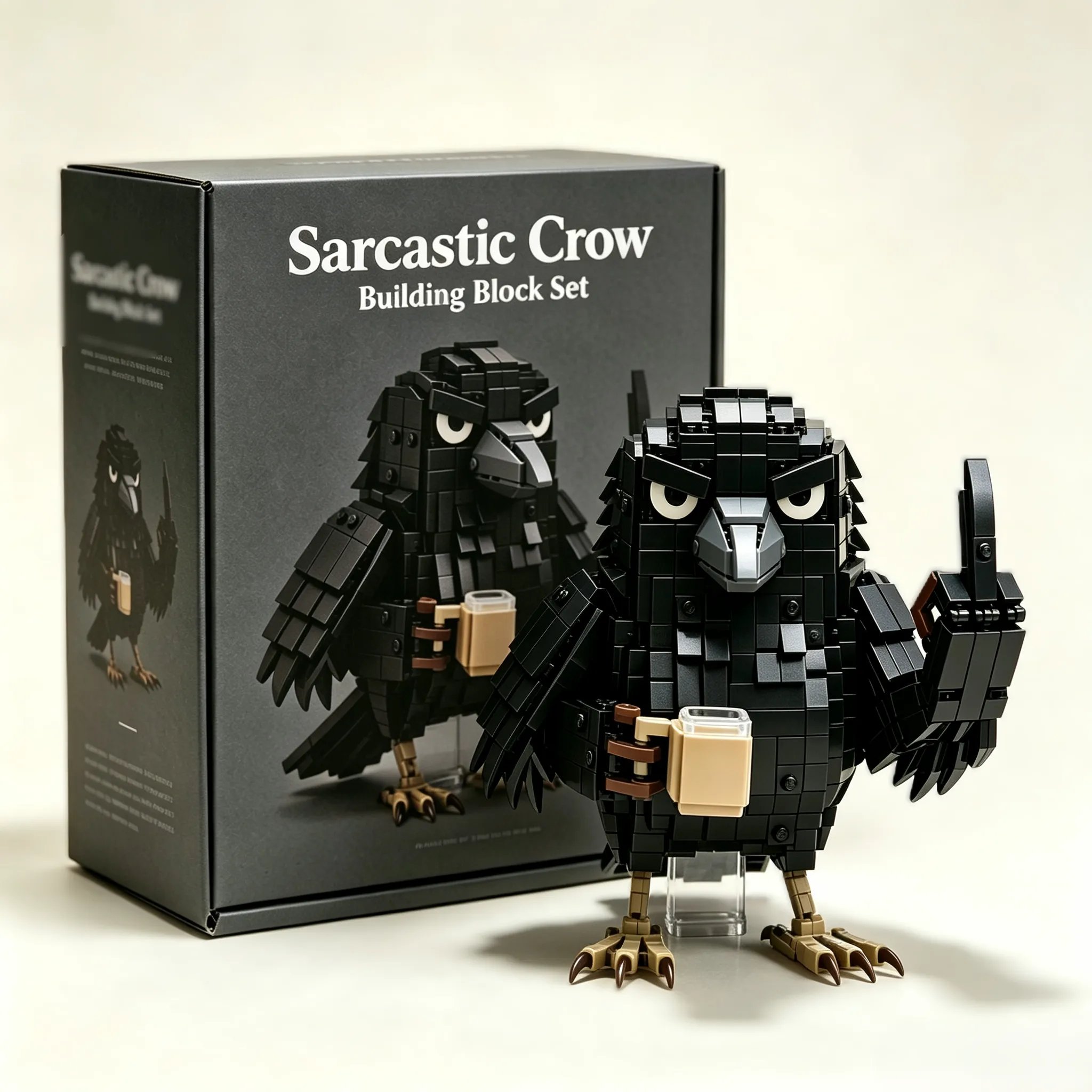 Sarcastic Crow Building Block Set Package