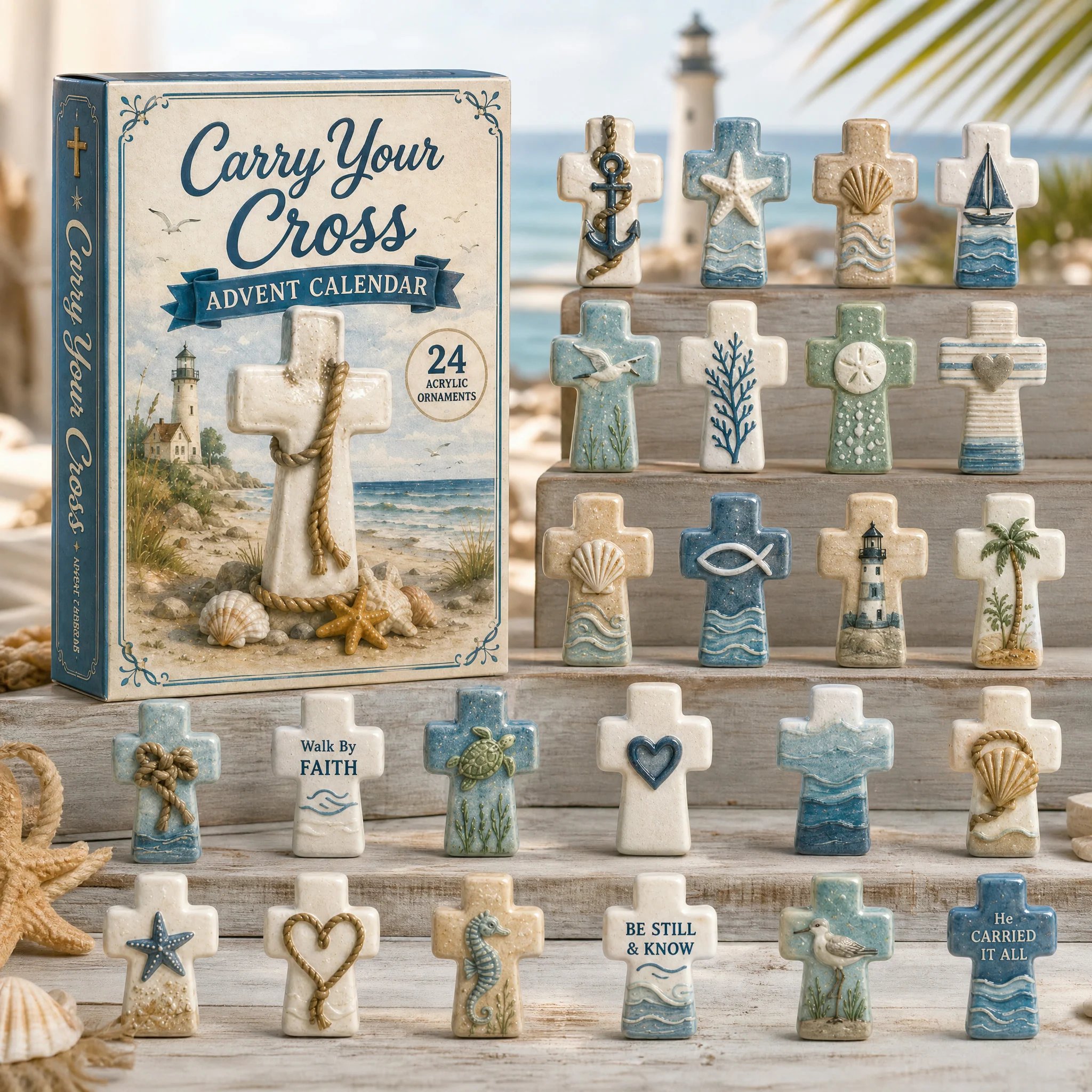 24 cross charm Advent Calendar