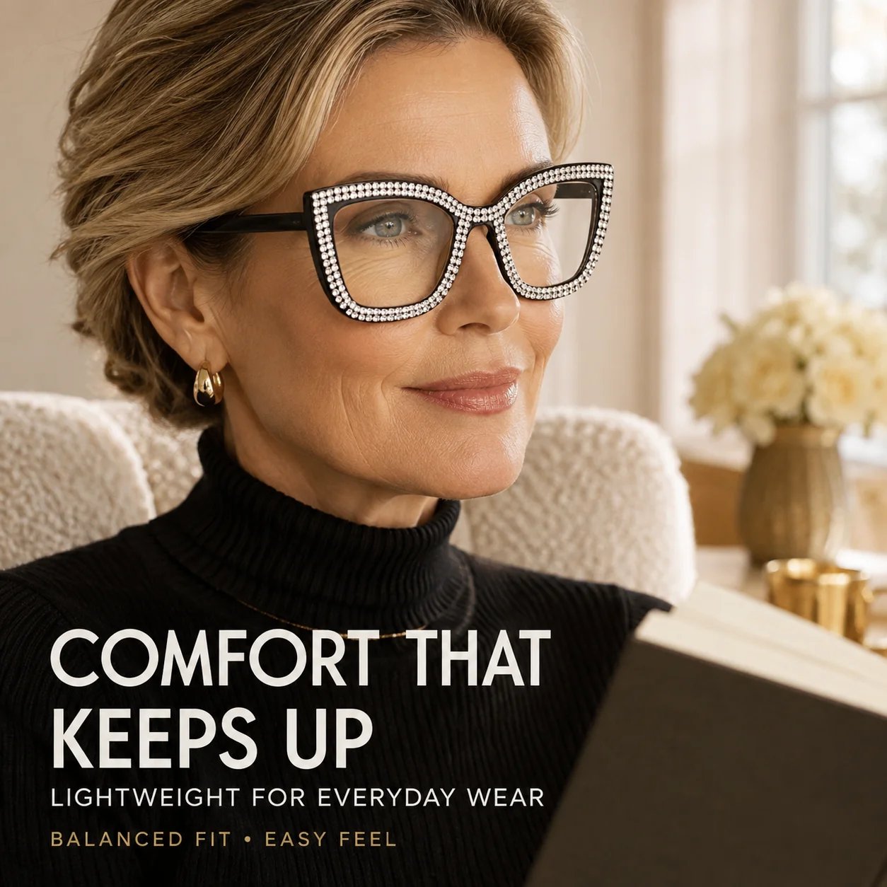 Cat-eye blue light reading glasses