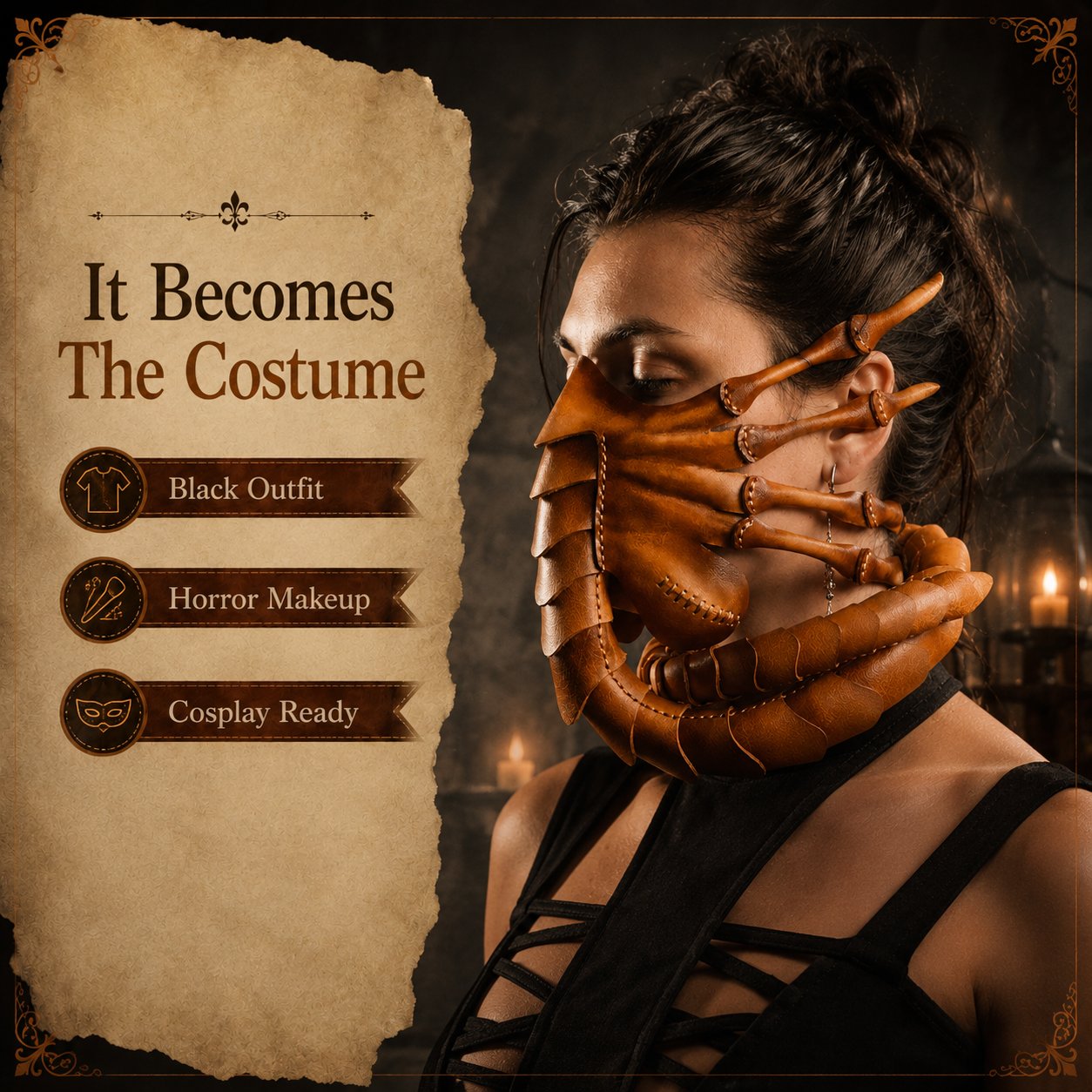 3D Facehugger Halloween cosplay mask