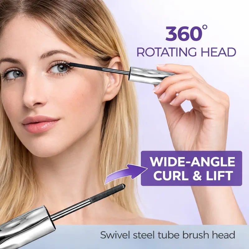 Slim precision mascara wand for corner and lower lashes