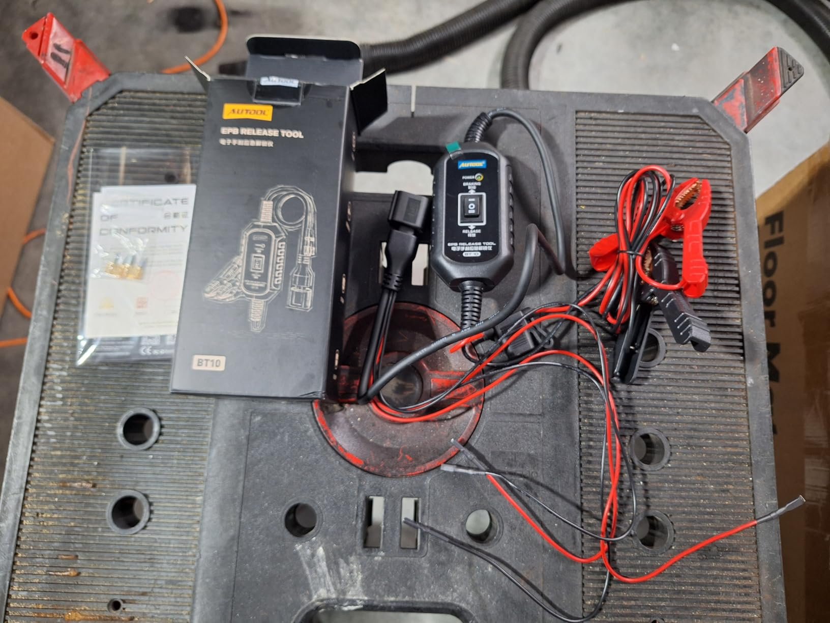Super handy tool for vehicles with electric parking brakes.