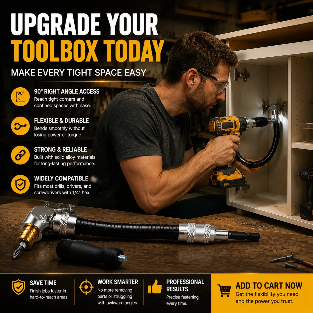 Flexible drill adapter toolbox upgrade Flexible drill adapter toolbox upgrade