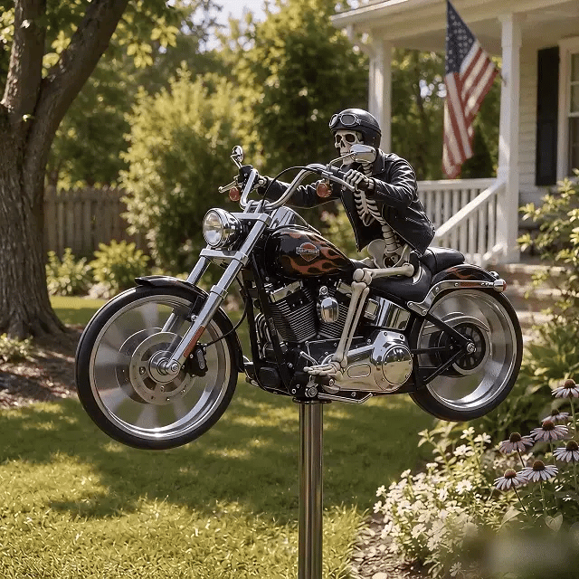 Halloween Motorcycle Garden Windmill Main Showcase