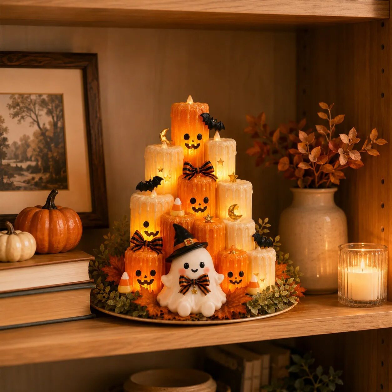 Cozy living room bookshelf home decor aesthetic lighting display Cozy living room bookshelf home decor aesthetic lighting display