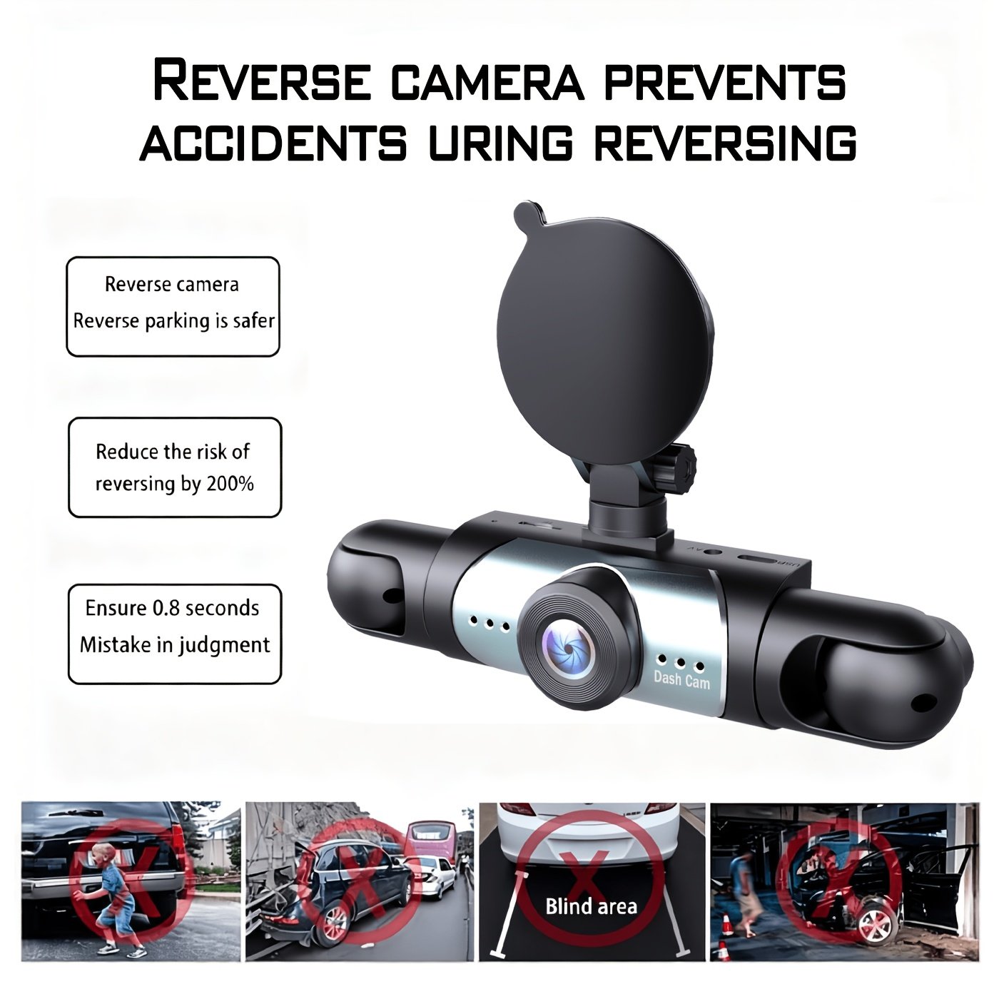 Flexible dash camera monitoring for interior and exterior vehicle coverage