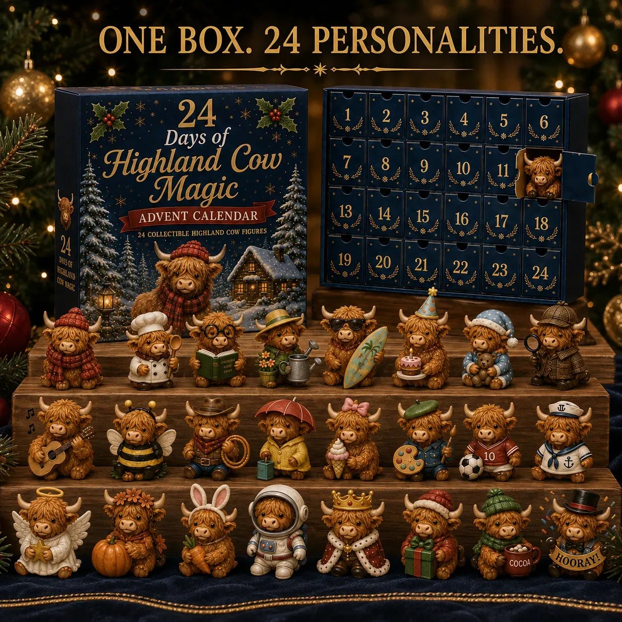 Highland Cow Advent Calendar product presentation