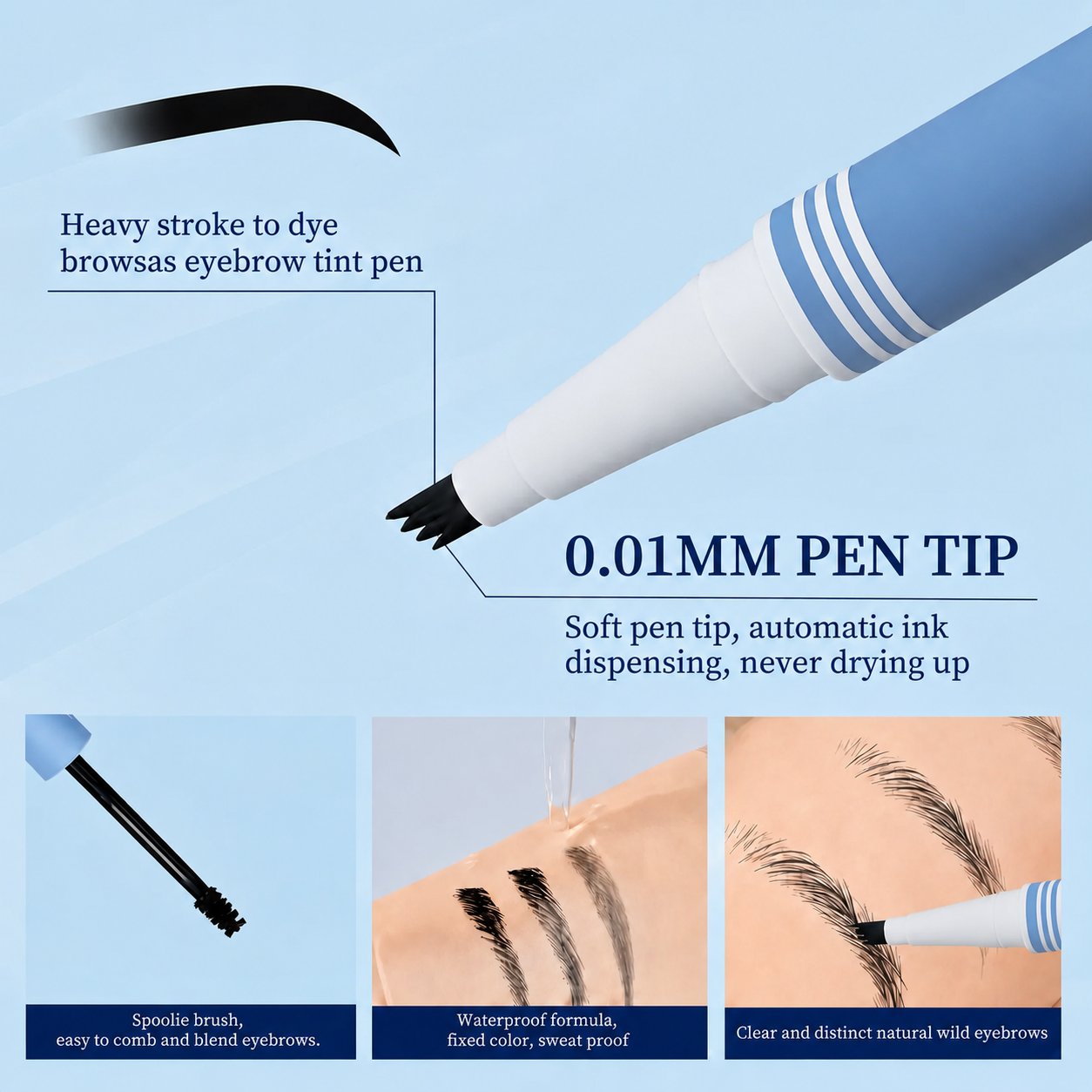 Number 06 black brown eyebrow pen and tinted gel