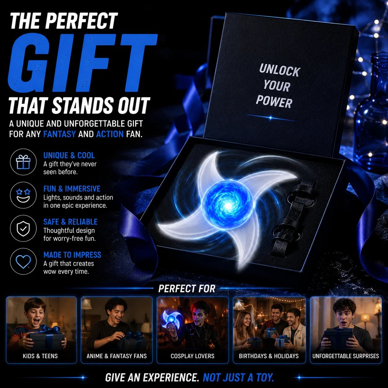 Spinning LED energy toy gift