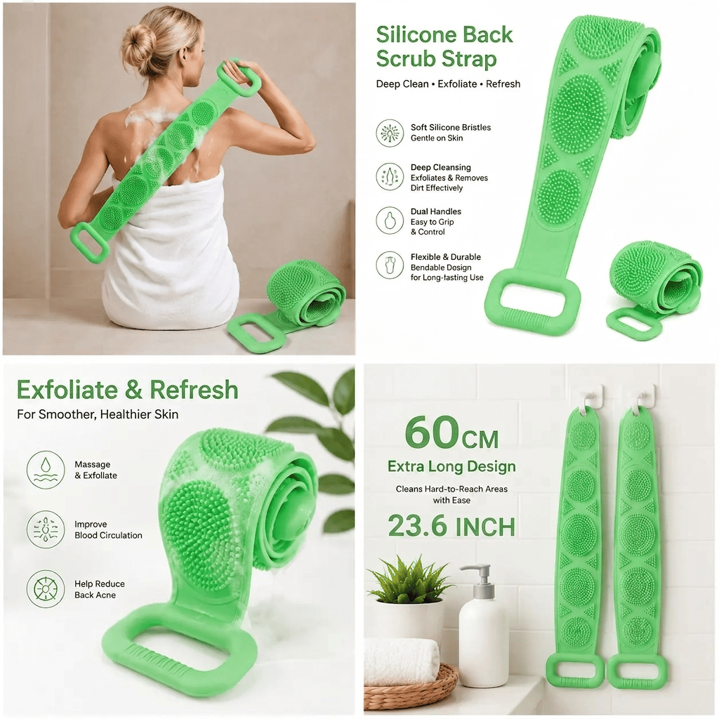 Double-sided bath scrubber detail