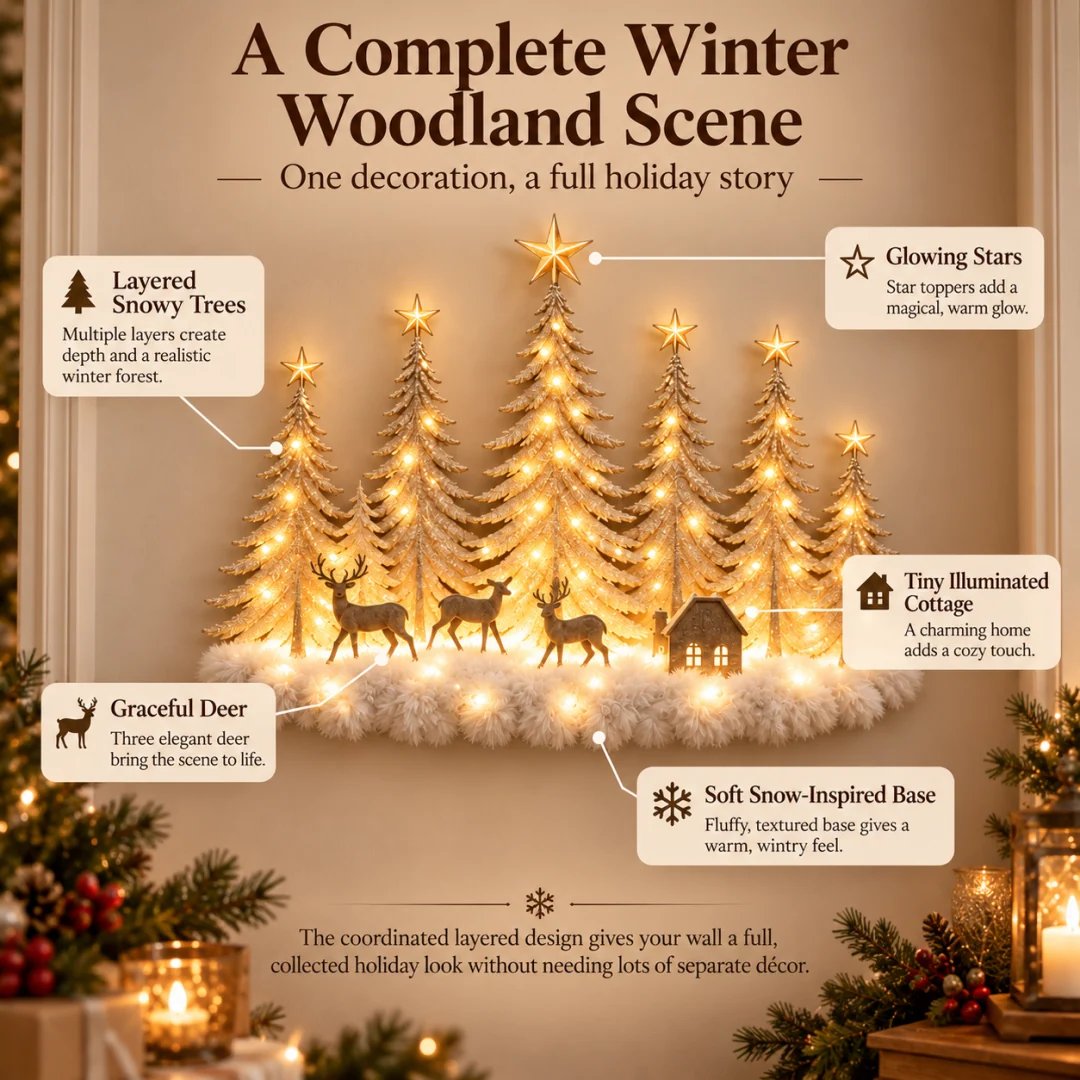 Complete Christmas Woodland Forest Scene