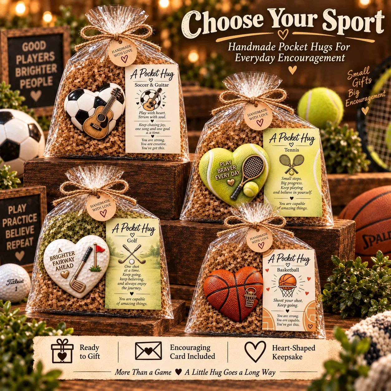 🏆 Sports Pocket Hug | Inspirational Athlete Keepsake Gift product view 3
