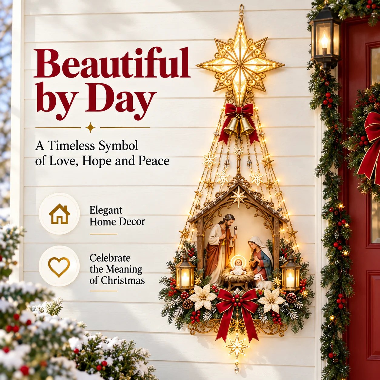 Bethlehem Star Nativity Christmas wall decoration