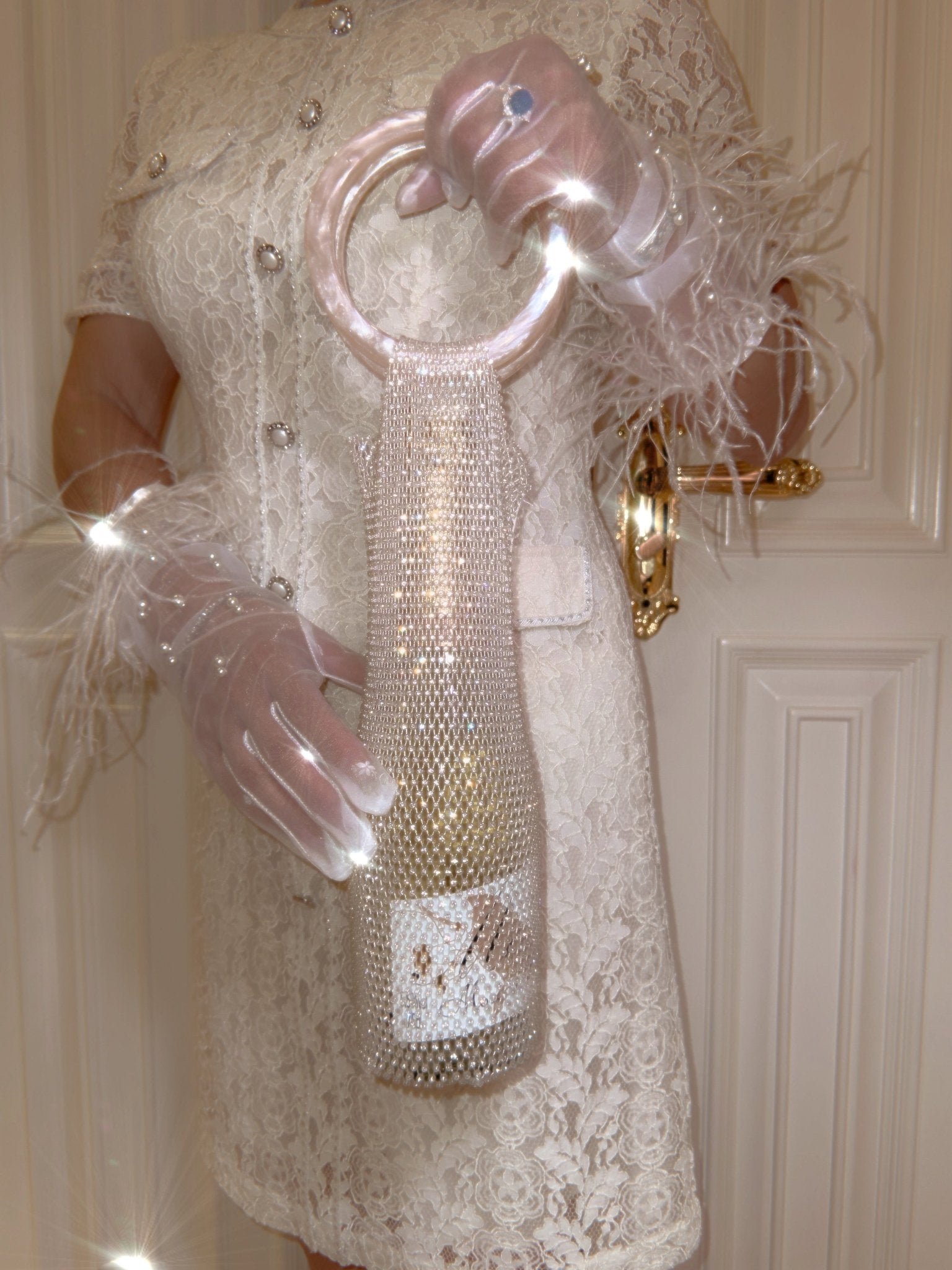 Sparkling wine bottle holder bag