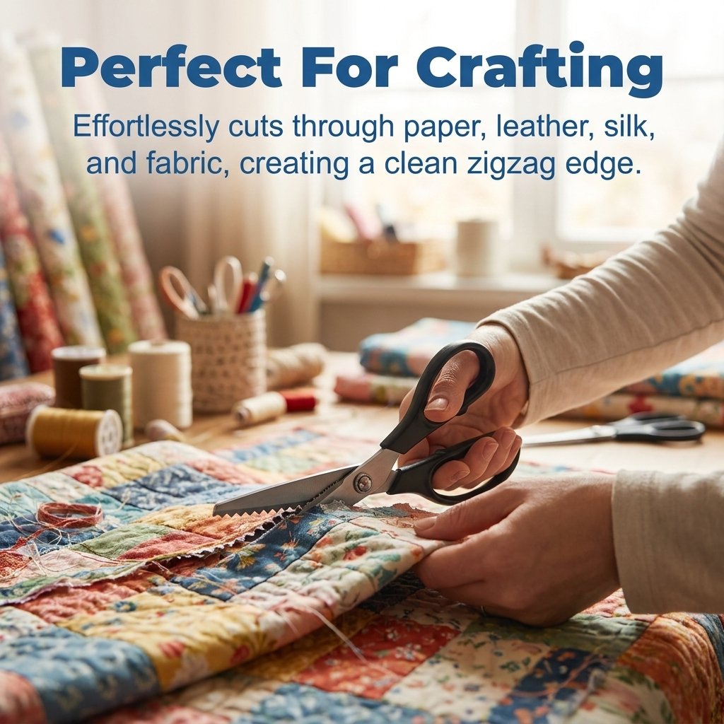 Zig zag scissors for sewing quilting and DIY crafts