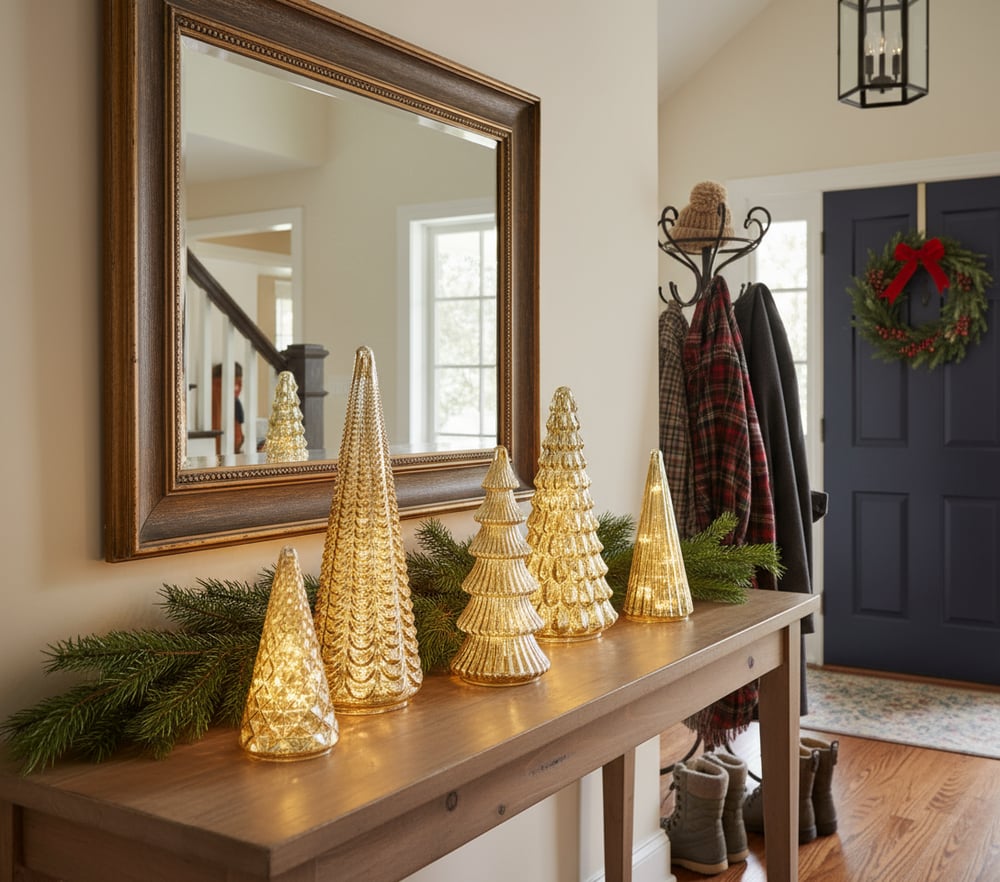 BFF Collection Set of 5 Illuminated Mercury Trees BFF Collection Set of 5 Illuminated Mercury Trees