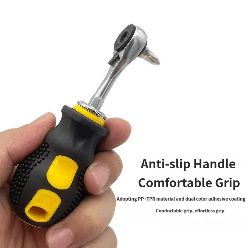 Ergonomic ratchet screwdriver handle